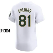 Royber Salinas Men's Oakland Athletics White Elite Home Jersey