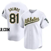 Royber Salinas Men's Oakland Athletics White Limited Home Jersey