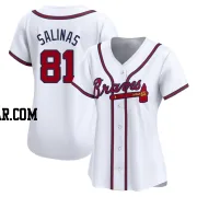 Royber Salinas Women's Atlanta Braves White Limited Home Jersey