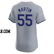 Russell Martin Men's Los Angeles Dodgers Gray Elite Road Jersey