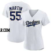 Russell Martin Women's Los Angeles Dodgers White/Gold Replica 2021 Gold Program Player Jersey