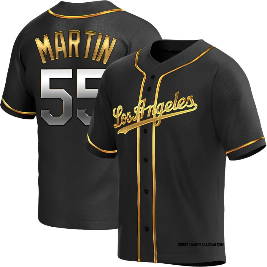 Russell Martin Youth Los Angeles Dodgers Black Golden Replica Alternate Jersey