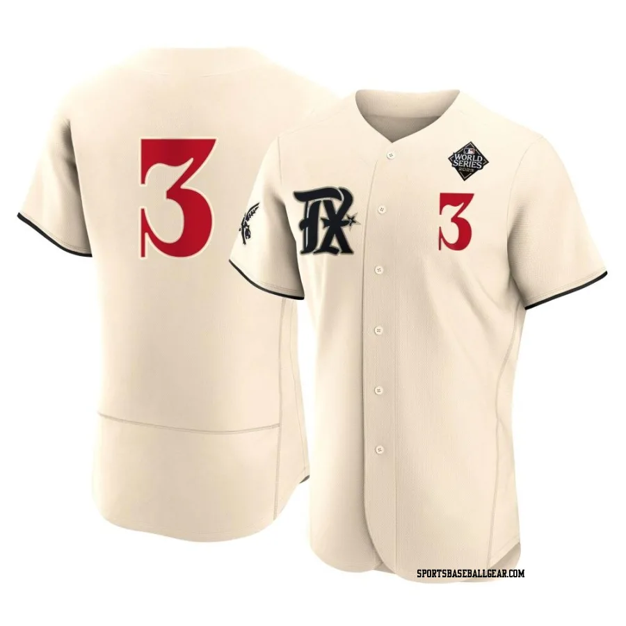 Russell Wilson Men's Texas Rangers Cream Authentic 2023 City Connect 2023 World Series Jersey