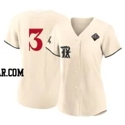 Russell Wilson Women's Texas Rangers Cream Replica 2023 City Connect 2023 World Series Jersey