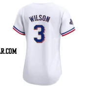 Russell Wilson Women's Texas Rangers Gold Limited White 2024 Collection Jersey