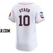 Rusty Staub Men's Houston Astros White Elite Home Patch Jersey