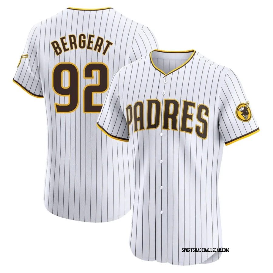 Ryan Bergert Men's San Diego Padres White Elite Home Jersey