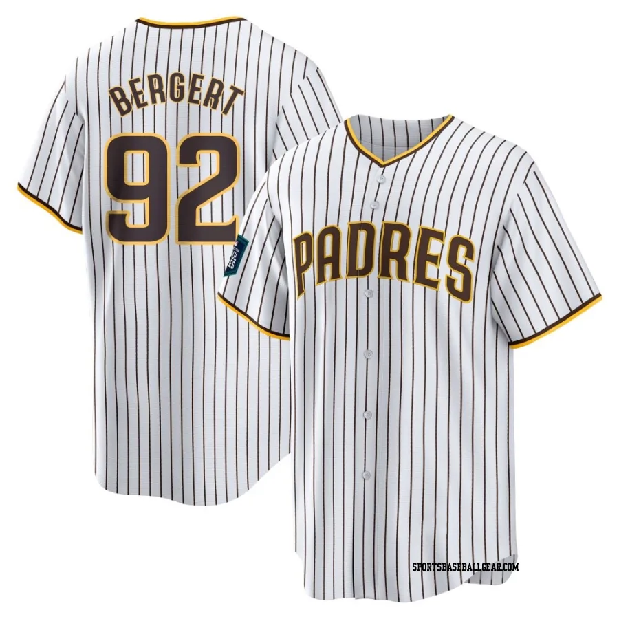 Ryan Bergert Men's San Diego Padres White Replica 2024 World Tour Seoul Series Home Jersey