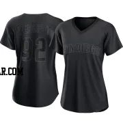 Ryan Bergert Women's San Diego Padres Black Authentic Pitch Fashion Jersey