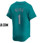 Ryan Bliss Men's Seattle Mariners Aqua Limited Alternate Jersey