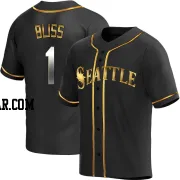 Ryan Bliss Men's Seattle Mariners Black Golden Replica Alternate Jersey