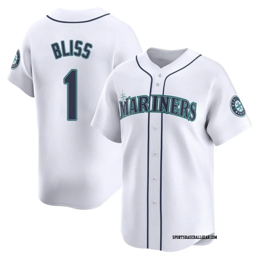 Ryan Bliss Men's Seattle Mariners White Limited Home Jersey