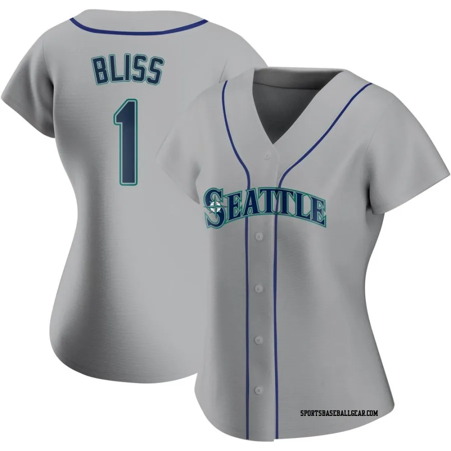 Ryan Bliss Women's Seattle Mariners Gray Authentic Road Jersey