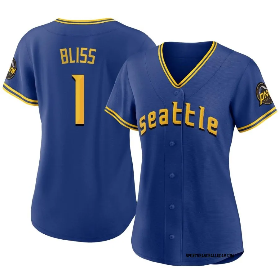 Ryan Bliss Women's Seattle Mariners Royal Authentic 2023 City Connect Jersey