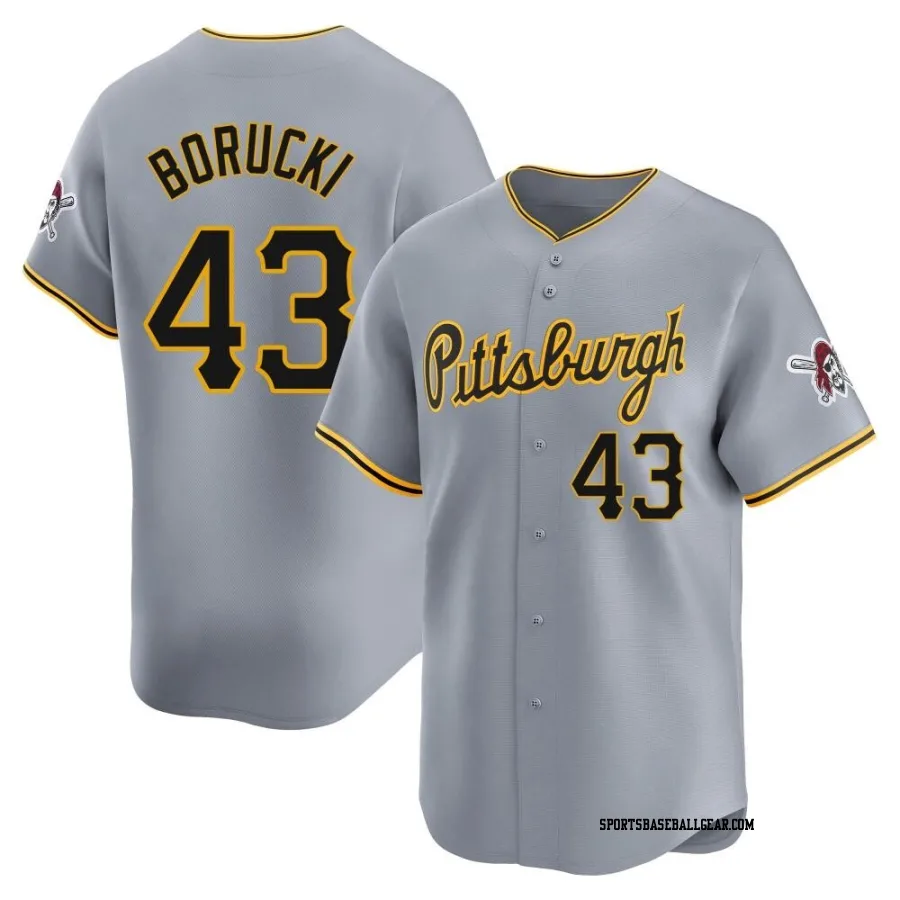 Ryan Borucki Men's Pittsburgh Pirates Gray Limited Away Jersey