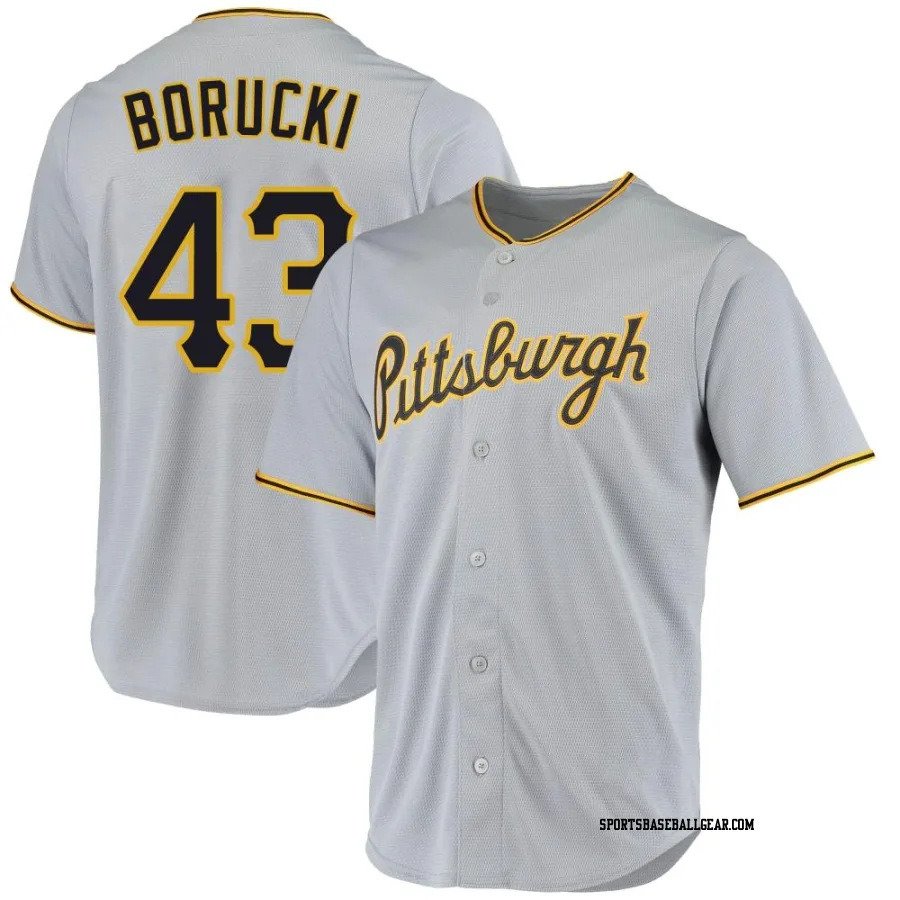 Ryan Borucki Youth Pittsburgh Pirates Gray Replica Road Jersey