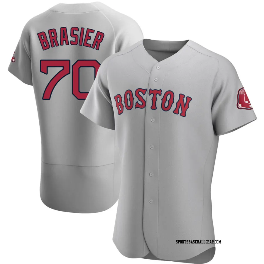 Ryan Brasier Men's Boston Red Sox Gray Authentic Road Jersey