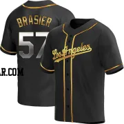 Ryan Brasier Men's Los Angeles Dodgers Black Golden Replica Alternate Jersey