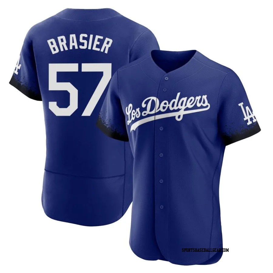 Ryan Brasier Men's Los Angeles Dodgers Royal Authentic 2021 City Connect Jersey