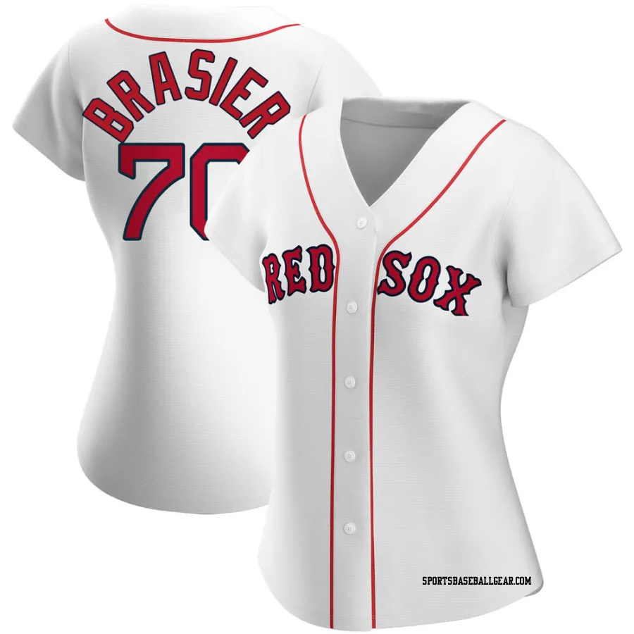 Ryan Brasier Women's Boston Red Sox White Authentic Home Jersey