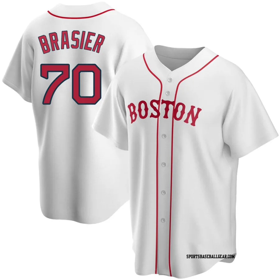 Ryan Brasier Youth Boston Red Sox White Replica Alternate Jersey