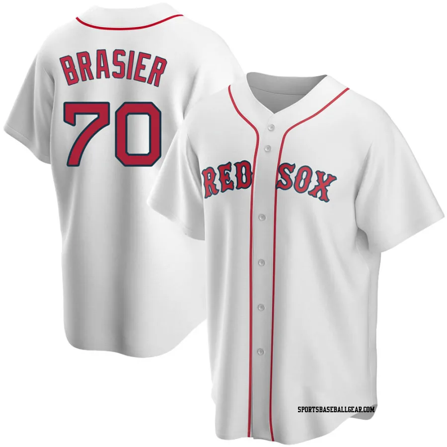 Ryan Brasier Youth Boston Red Sox White Replica Home Jersey