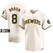 Ryan Braun Men's Milwaukee Brewers Cream Limited Home Jersey