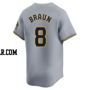 Ryan Braun Men's Milwaukee Brewers Gray Limited Away Jersey