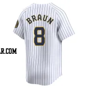 Ryan Braun Men's Milwaukee Brewers White Limited Alternate Jersey