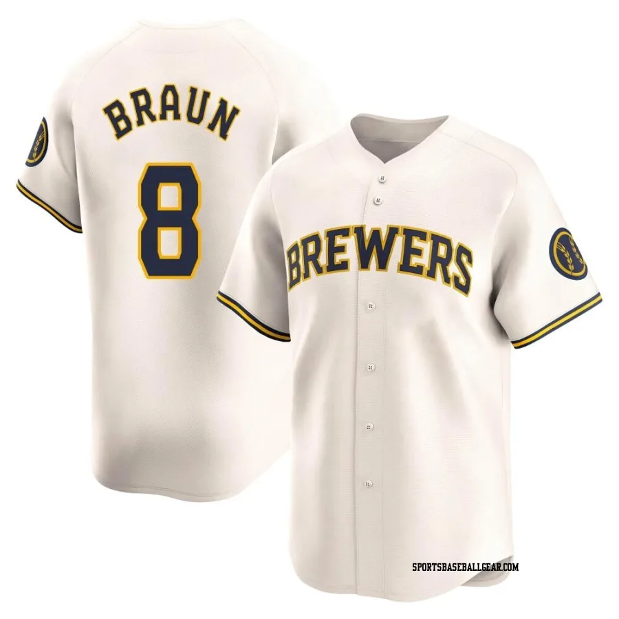 Ryan Braun Youth Milwaukee Brewers Cream Limited Home Jersey