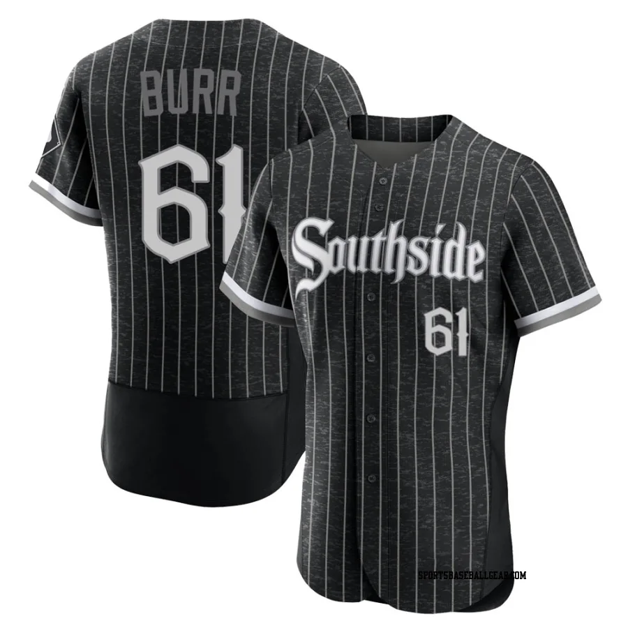 Ryan Burr Men's Chicago White Sox Black Authentic 2021 City Connect Jersey