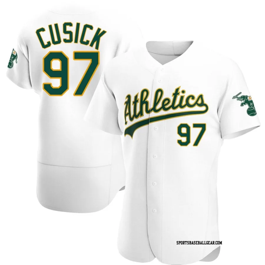 Ryan Cusick Men's Oakland Athletics White Authentic Home Jersey