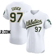 Ryan Cusick Men's Oakland Athletics White Elite Home Jersey