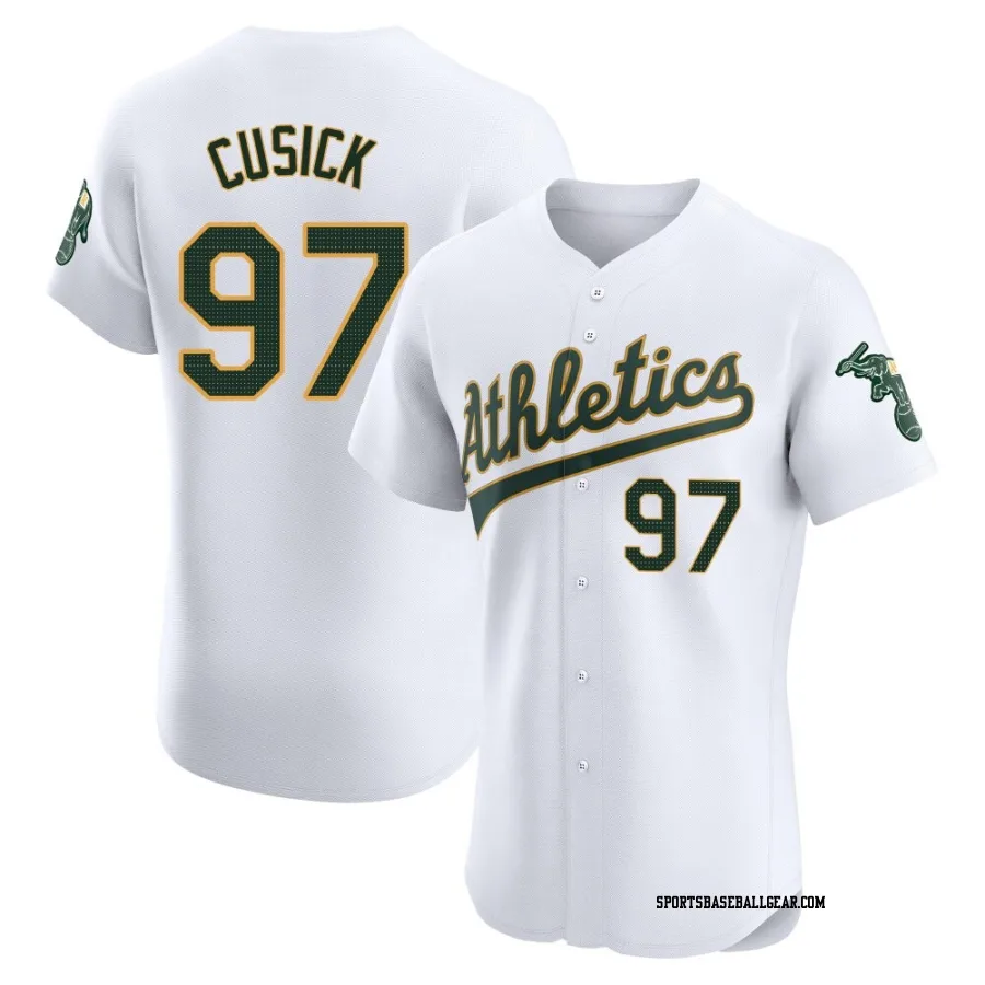 Ryan Cusick Men's Oakland Athletics White Elite Home Jersey