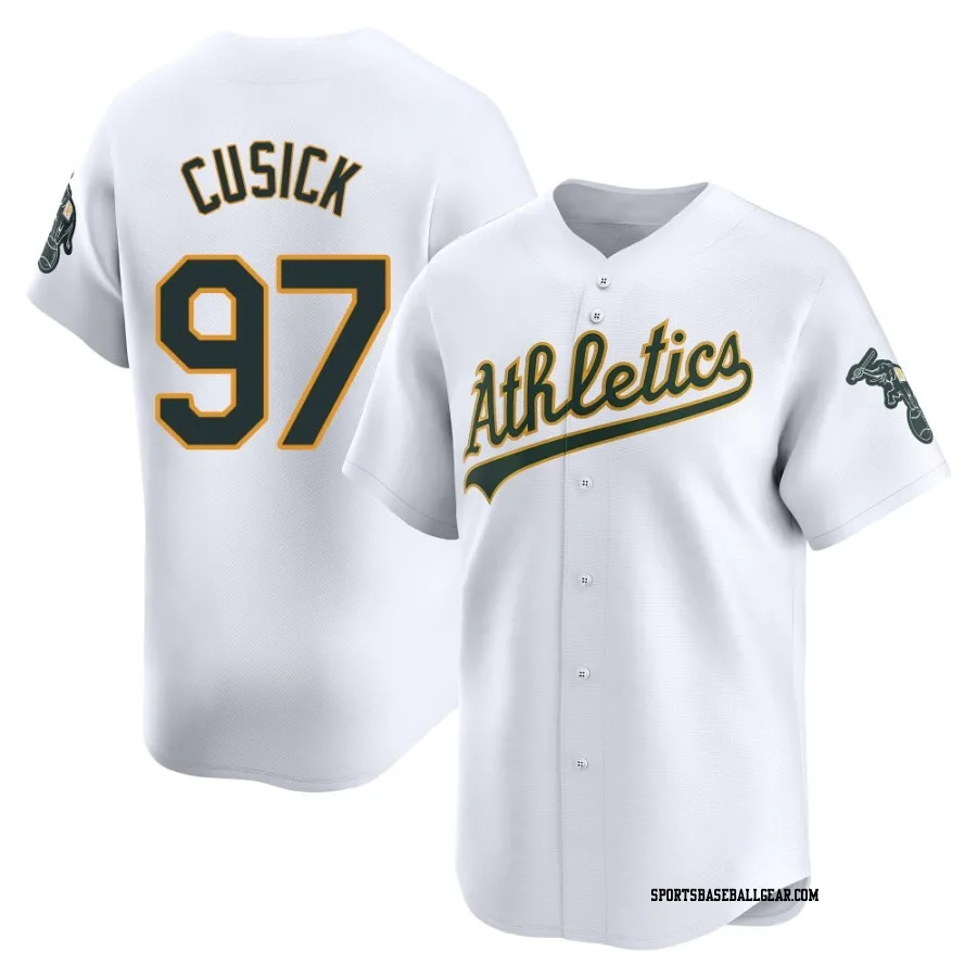 Ryan Cusick Men's Oakland Athletics White Limited Home Jersey