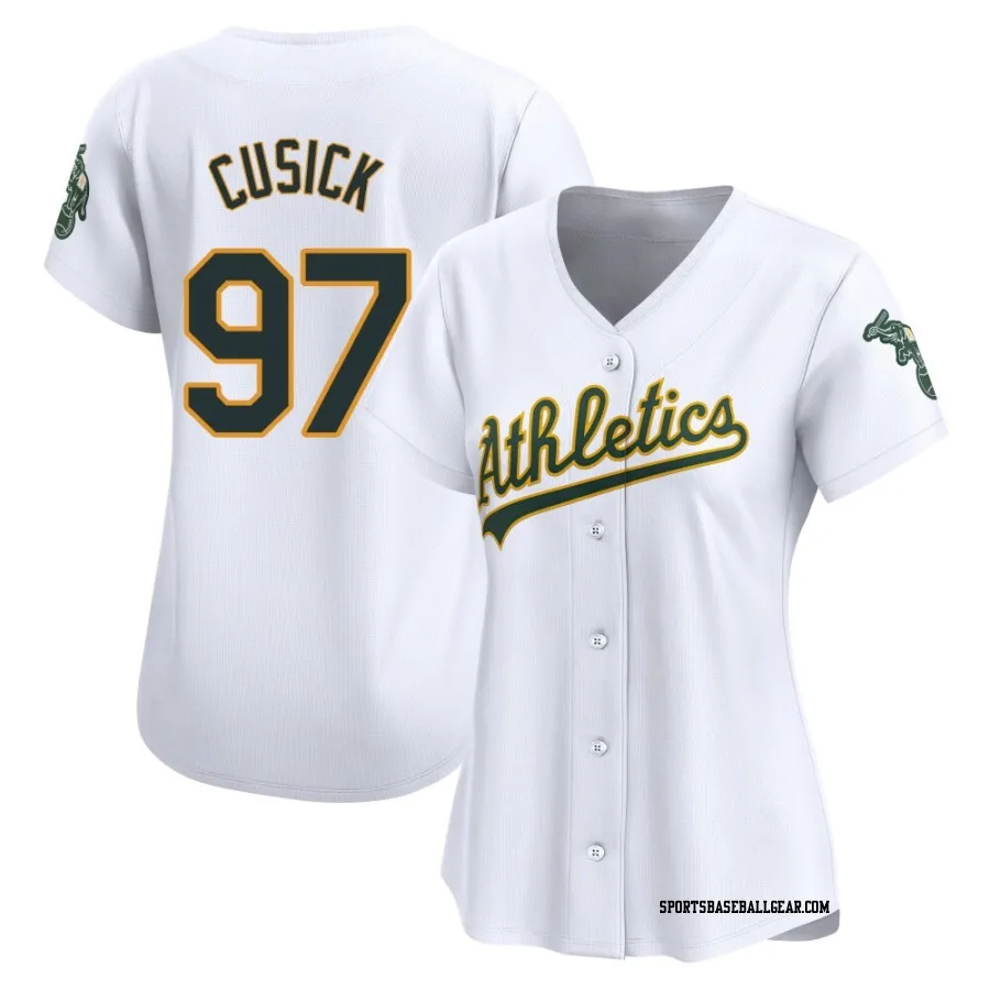 Ryan Cusick Women's Oakland Athletics White Limited Home Jersey