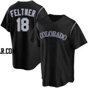 Ryan Feltner Men's Colorado Rockies Black Replica Alternate Jersey