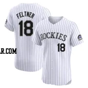 Ryan Feltner Men's Colorado Rockies White Elite Home Jersey