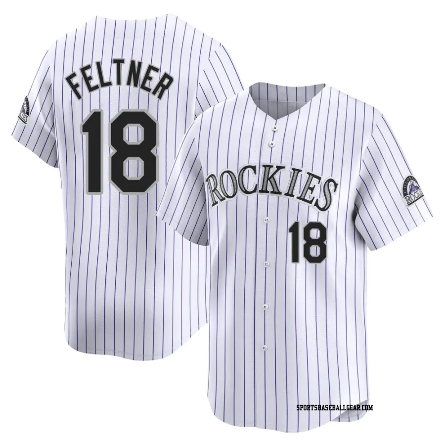 Ryan Feltner Men's Colorado Rockies White Limited Home Jersey