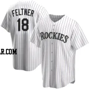 Ryan Feltner Men's Colorado Rockies White Replica Home Jersey