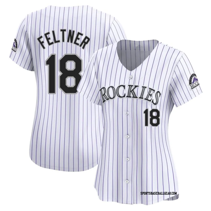 Ryan Feltner Women's Colorado Rockies White Limited Home Jersey