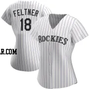 Ryan Feltner Women's Colorado Rockies White Replica Home Jersey