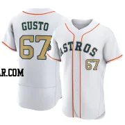 Ryan Gusto Men's Houston Astros Gold Authentic White 2023 Collection Jersey