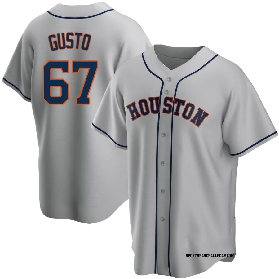 Ryan Gusto Men's Houston Astros Gray Replica Road Jersey