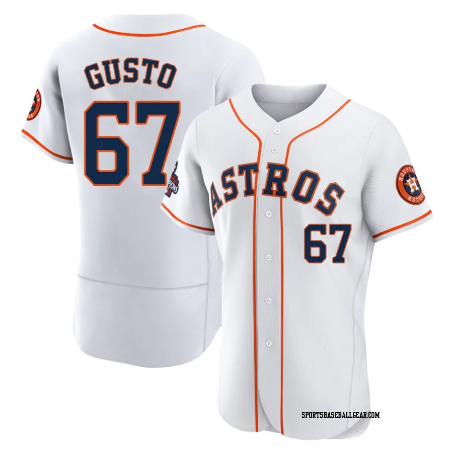 Ryan Gusto Men's Houston Astros White Authentic 2022 World Series Champions Home Jersey