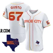 Ryan Gusto Men's Houston Astros White Authentic 2023 Space City Ready 2 Reign Flex Base Jersey