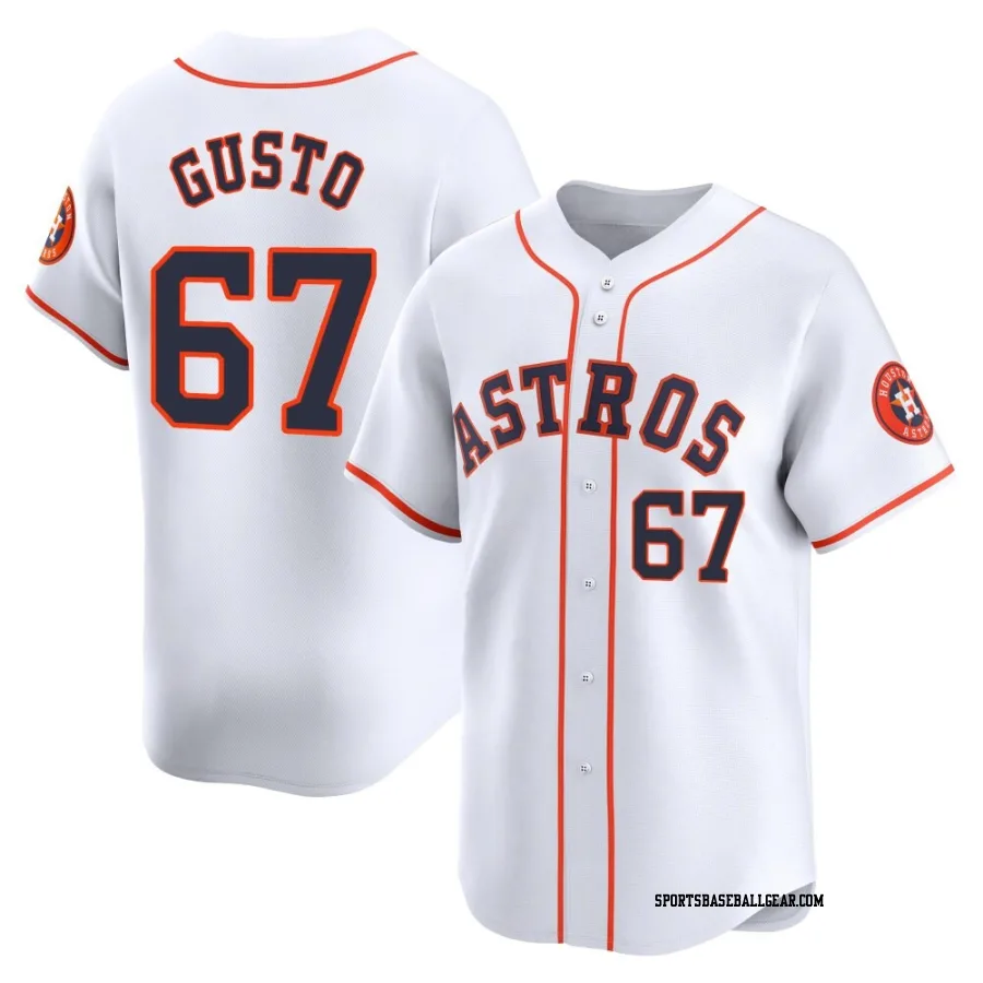 Ryan Gusto Men's Houston Astros White Limited Home Jersey