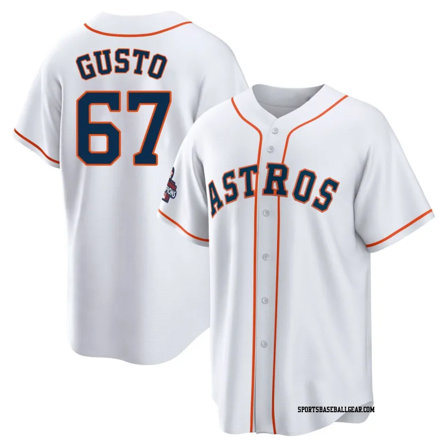 Ryan Gusto Men's Houston Astros White Replica 2022 World Series Champions Home Jersey