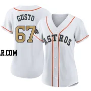 Ryan Gusto Women's Houston Astros Gold Authentic White 2023 Collection Jersey