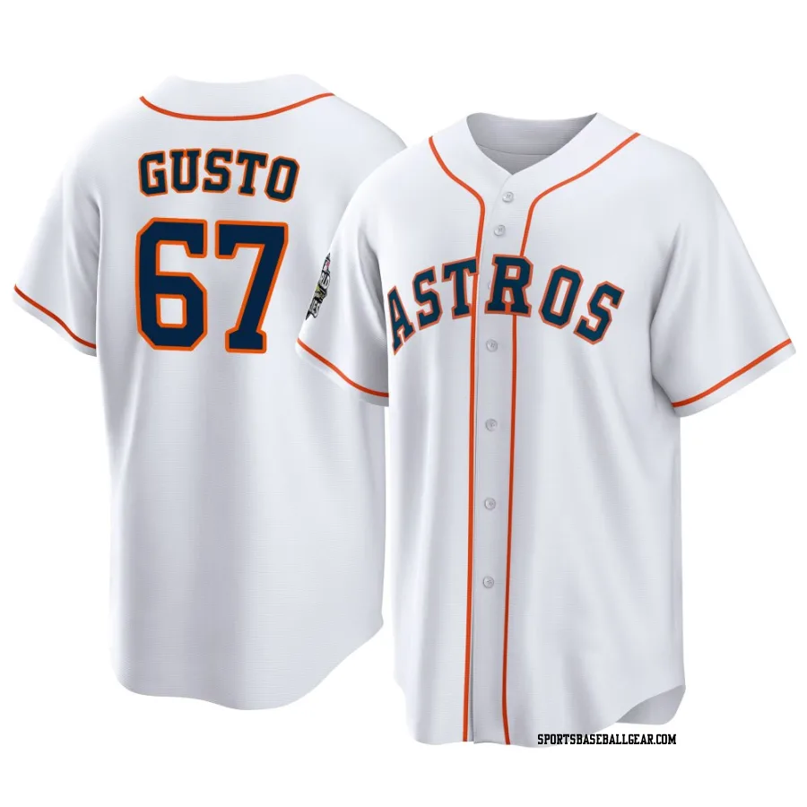 Ryan Gusto Youth Houston Astros White Replica 2022 World Series Home Jersey